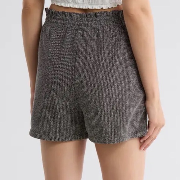 DR2 Women's High Waist Tie Front Shorts - Charcoal - Picture 2 of 3